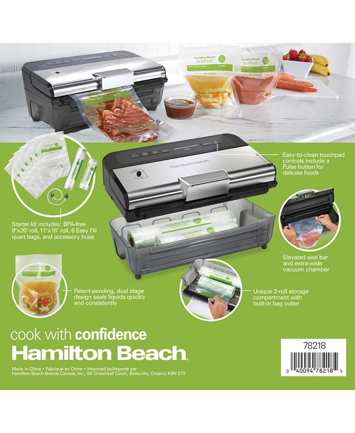 Hamilton Beach NutriFresh Vacuum Sealer for Liquid & Dry Food Macy's
