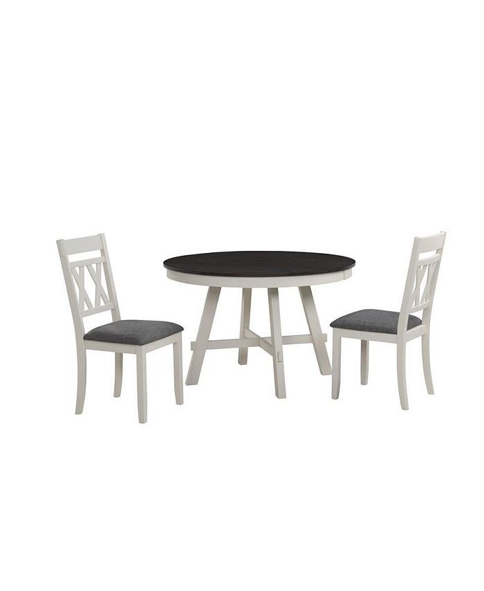 Macy's Dublin Round Dining 3Pc( Table + 2 Side Chairs), Created for