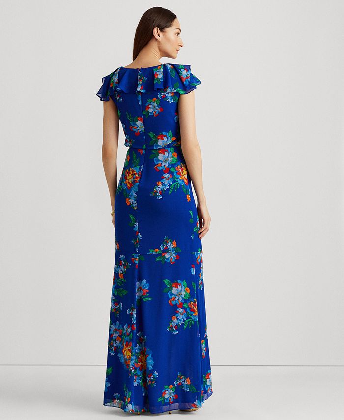 Lauren Ralph Lauren Floral Crinkle Georgette Gown & Reviews - Dresses ...