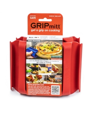 Gripmitt Silicone Medium To Large Kitchen Mitt, Pack Of 2 In Red