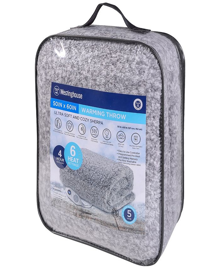 Westinghouse Sherpa Reversible Heated Throw, 50" x 60" Macy's