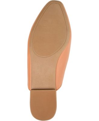 Women's Akza Wide Width Slip On Square Toe Mules Flats