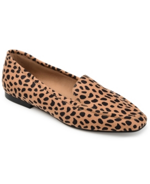 Shop Journee Collection Women's Tullie Square Toe Loafers In Animal