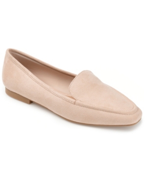 Shop Journee Collection Women's Tullie Square Toe Loafers In Beige