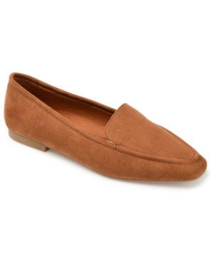 Shop Journee Collection Women's Tullie Square Toe Loafers In Cognac
