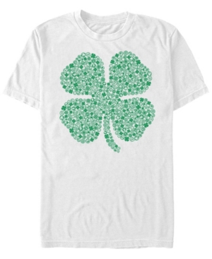 Fifth Sun Men's Shamrock Icon Short Sleeve Crew T-shirt In White