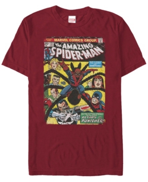 Fifth Sun Men's Spidey Cover Short Sleeve Crew T-shirt In Cardinal