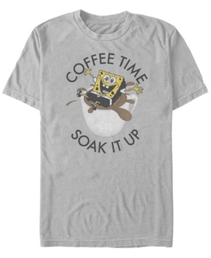 Fifth Sun Men's Soak Up Coffee Short Sleeve Crew T-shirt In Silver