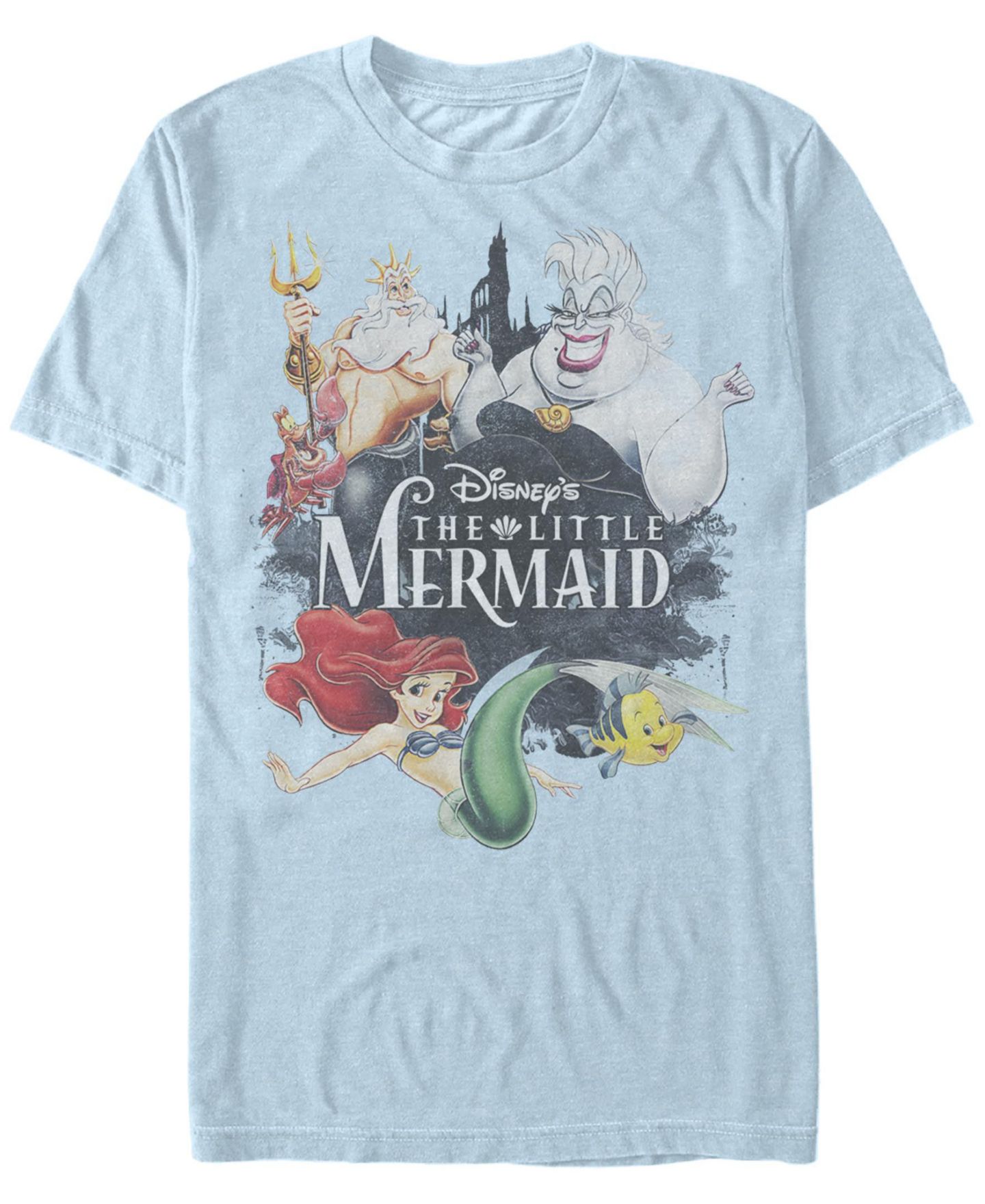 Мужская футболка Fifth Sun Watercolor Mermaid Short Sleeve Crew, цвет: Светлый синий — фото 1