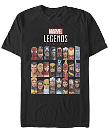 Men's Marvel Legends Headshots Short Sleeve Crew T-shirt
