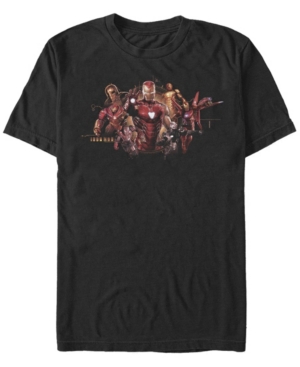 Fifth Sun Men's Iron Man Seven Short Sleeve Crew T-shirt In Black