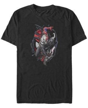 Fifth Sun Men's Spiderman Reg Short Sleeve Crew T-shirt In Black