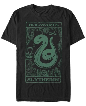 Fifth Sun Men's Slytherin Tarot Short Sleeve Crew T-shirt In Black