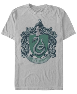 Fifth Sun Men's Slytherin Crest Short Sleeve Crew T-shirt In Silver
