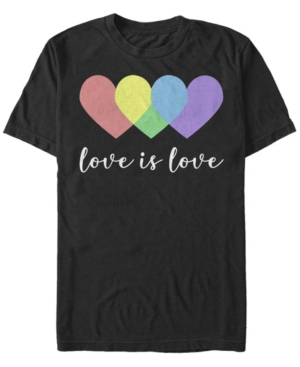 Fifth Sun Men's Love Is Love Short Sleeve Crew T-shirt In Black