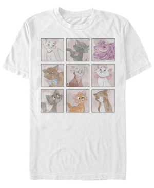 Fifth Sun Men's Disney Kitties Short Sleeve Crew T-shirt In White