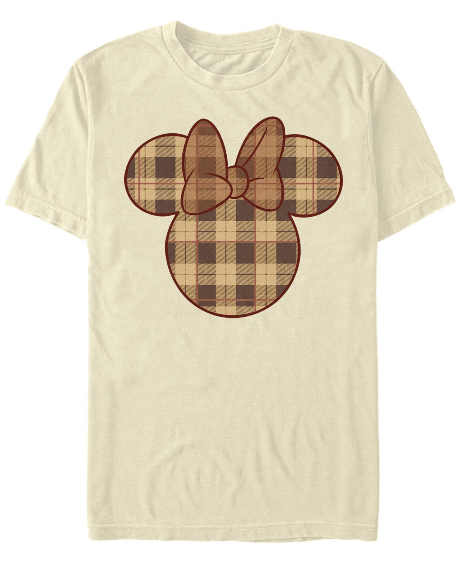 Men's Fall Plaid Minnie Short Sleeve Crew T-shirt