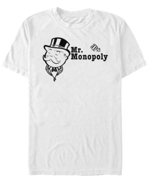 Fifth Sun Men's Father Of Monopoly Short Sleeve Crew T-shirt In White