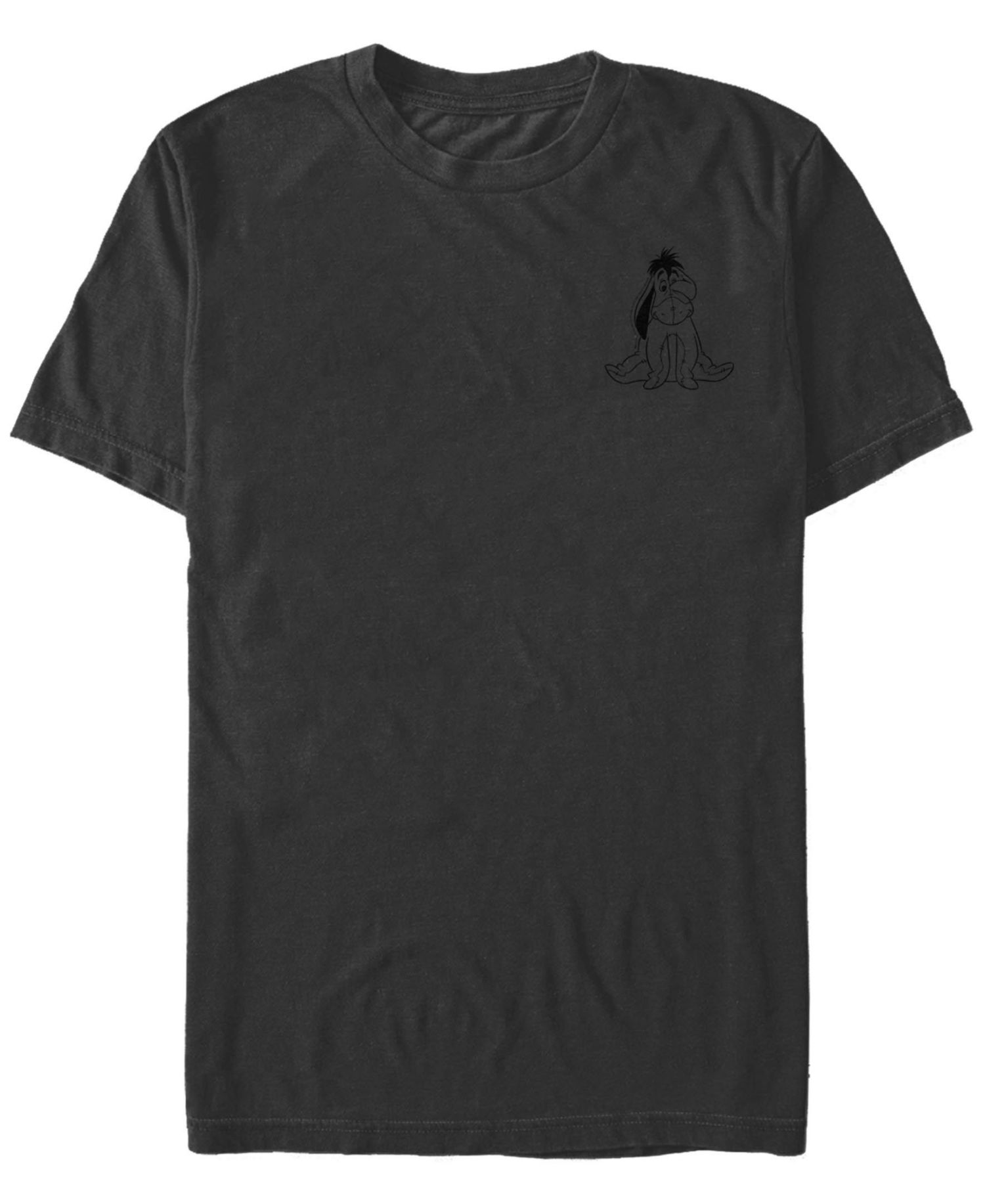 Men's Vintage-Like Line Eeyore Short Sleeve Crew T-shirt