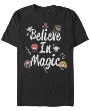Fifth Sun Men's Believe In Magic Short Sleeve Crew T-shirt In Black