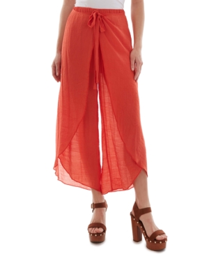 Bcx Juniors' Wide-Leg Dolphin-Hem Pants