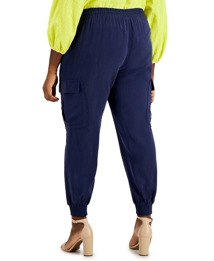 plus size utility joggers
