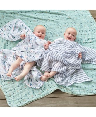 Baby Boys Printed Muslin Swaddles, Pack of 4