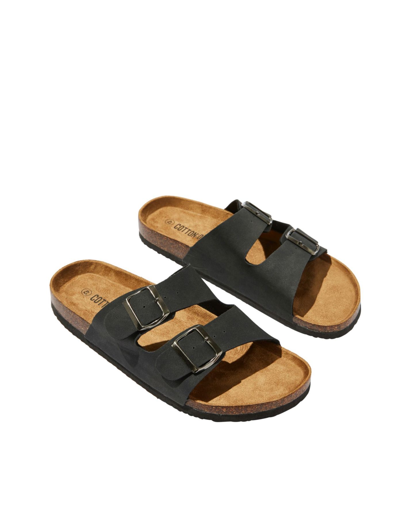 Мужские сандалии COTTON ON Double Buckle Sandal, цвет: Чёрный — фото 2