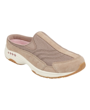 Shop Easy Spirit Women's Traveltime Round Toe Casual Slip-on Mules In Camel Taupe