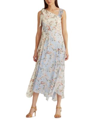 lauren floral georgette dress