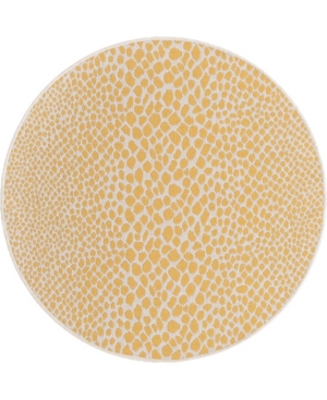 Jill Zarin Outdoor Cape Town 4' X 4' Round Area Rug In Yellow