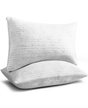 Shop Clara Clark Shredded Memory Foam Pillow, King, Set Of 2 In White