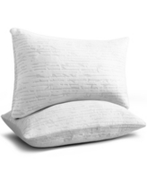 Clara Clark Shredded Memory Foam Pillow, King, Set of 4 - White