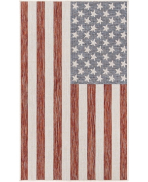 Jill Zarin Outdoor Old Glory 3' X 5' Area Rug In Red