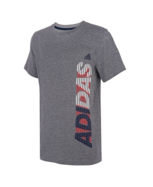 adidas Big Boys Short Sleeve Americana Heather Tee