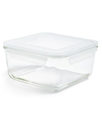 Martha Stewart Collection - 9.3-Cup Square Glass Food Storage Container