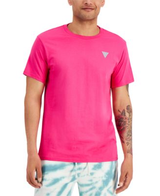 guess men's pink t shirt