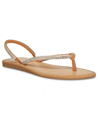 Madden Girl Aurra Rhinestone Thong Sandals - Macy's