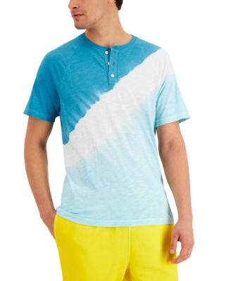 Sun + Stone - Men's Dip-Dye Henley Shirt