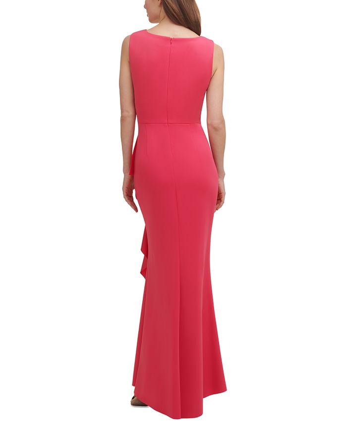 jessica howard petite ruffle scuba gown