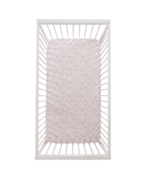 Levtex Baby Colette Floral Crib Sheet In Pink