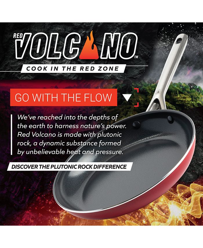 Red Volcano 12" Aluminum Nonstick Frypan Macy's