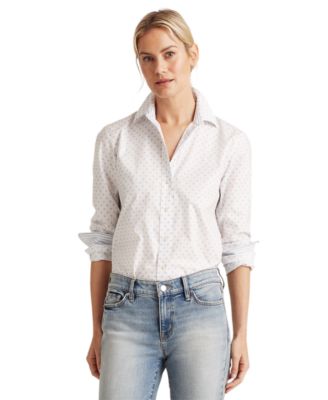 ralph lauren polka dot shirt womens