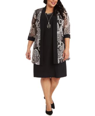 Plus size sheath dress with long jacket hotsell