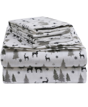 EnvioHome Winter Flannel King Sheet Set 4 Piece