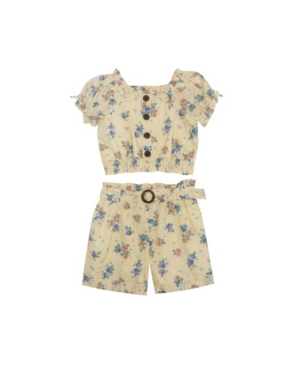 Rare Editions Big Girls Eyelet Short Set 2 Piece Set