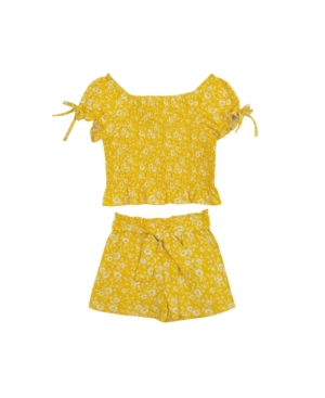 Rare Editions Little Girls Printed Short Set 2 Piece Set