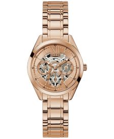 Women's Rose Gold-Tone Stainless Steel Multi-Function Bracelet Watch 34mm