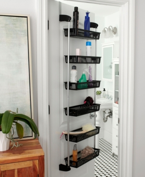 Shop Household Essentials Over-the-door 6-shelf Storage Rack In Black