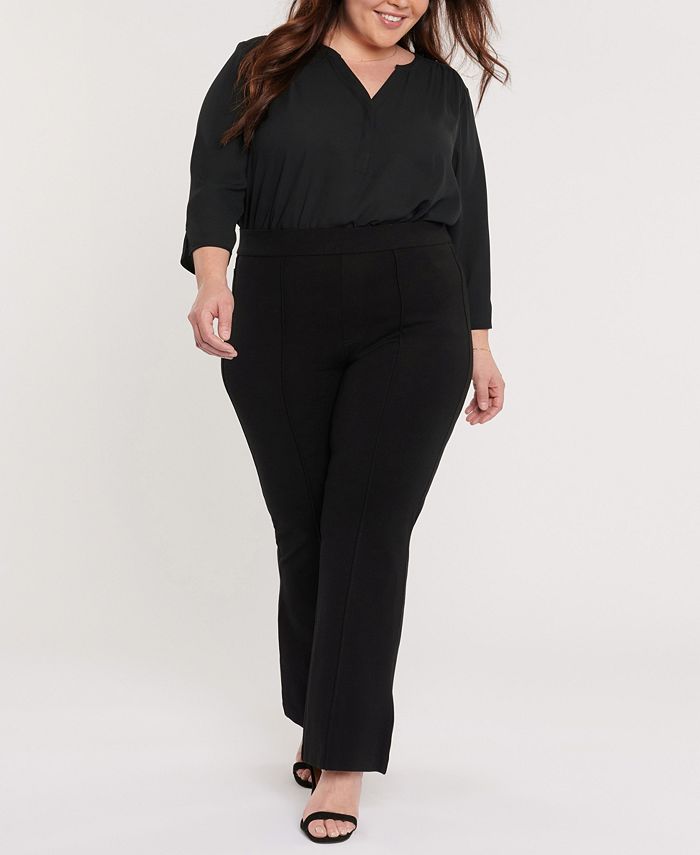 NYDJ Plus Size Sculpt-Her Pull On Ponte Flare Pant - Macy's